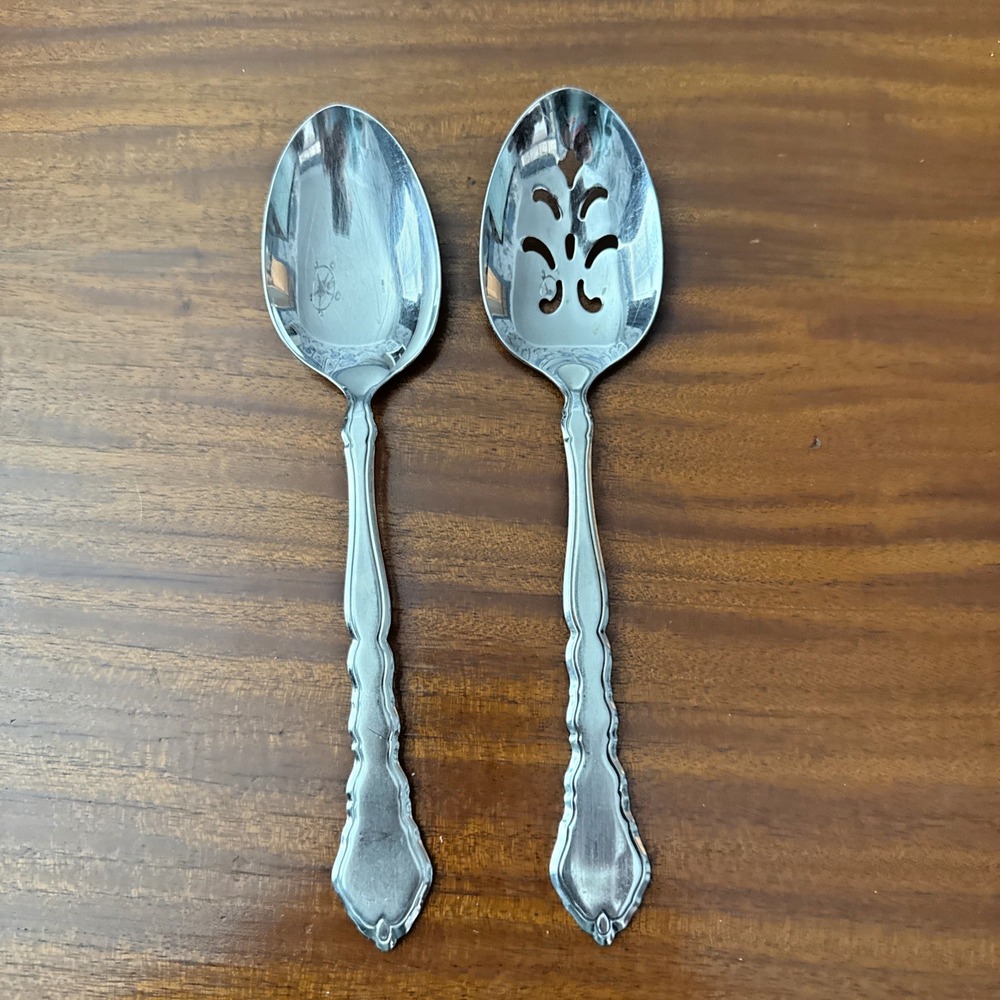 Oneida Community SATINIQUE Stainless Steel Serving Utensils – 2 Piece Set MCM‎
